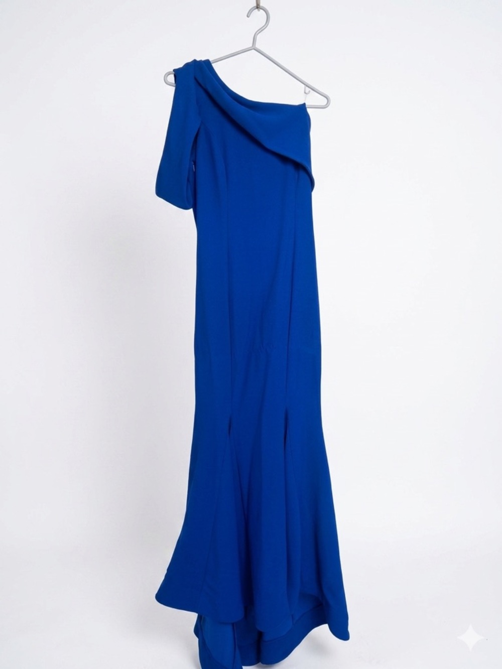 One-Shoulder Electric Blue Evening Gown